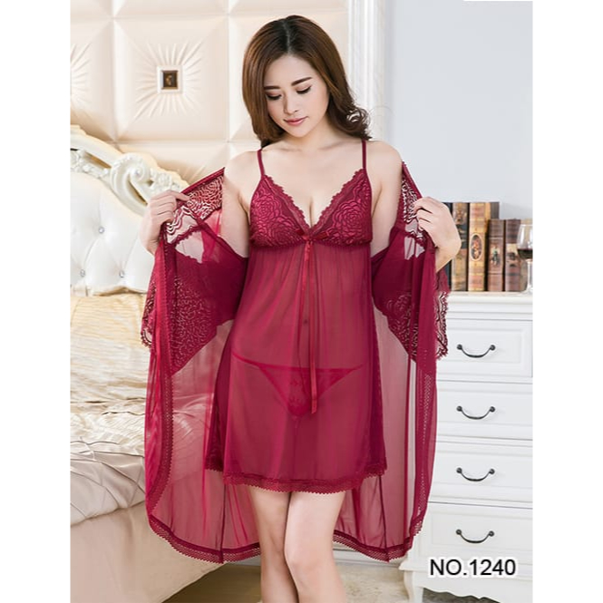LINGERIE SEKARPUTRI / BAJU TIDUR MALAM DRESS RENDA SIMPEL DAN MEWAH