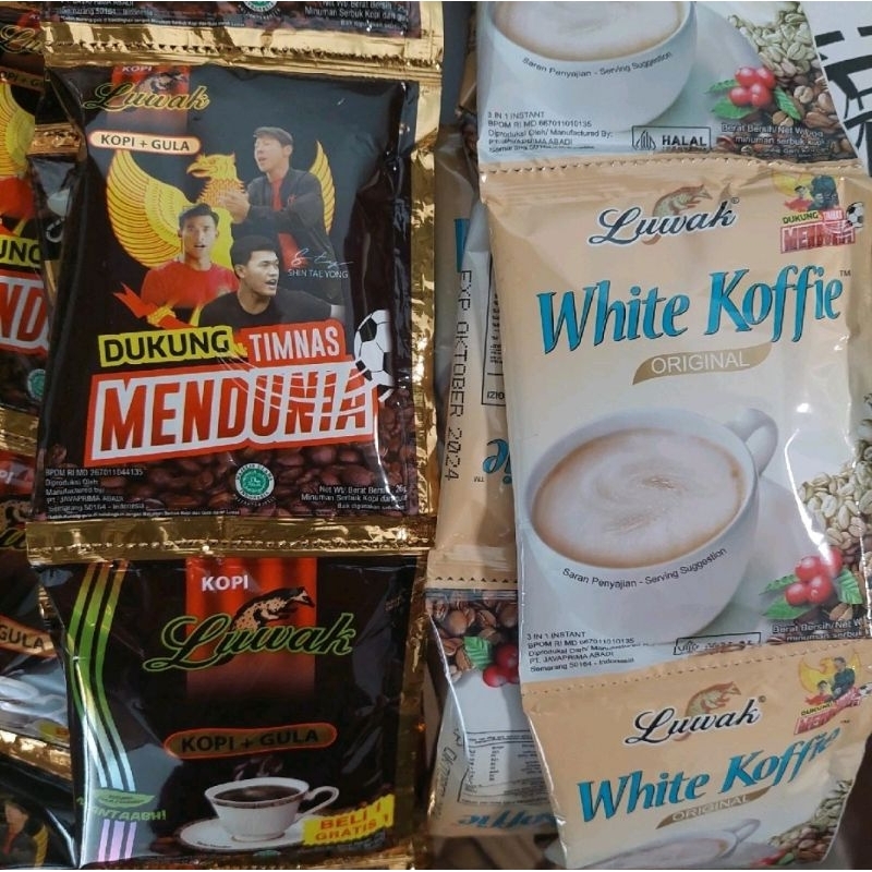 

Kopi Luwak White Koffie & Kopi Luwak Hitam rentengan uk. 20gr