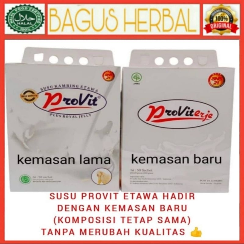 

PROVIT SUSU KAMBING ETAWA 1BOX 50 SACHET