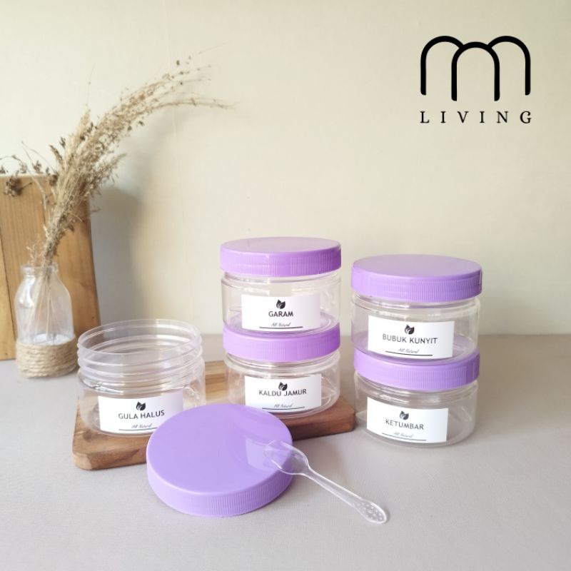 Toples Bumbu Dapur 300ml TUTUP UNGU FREE SENDOK