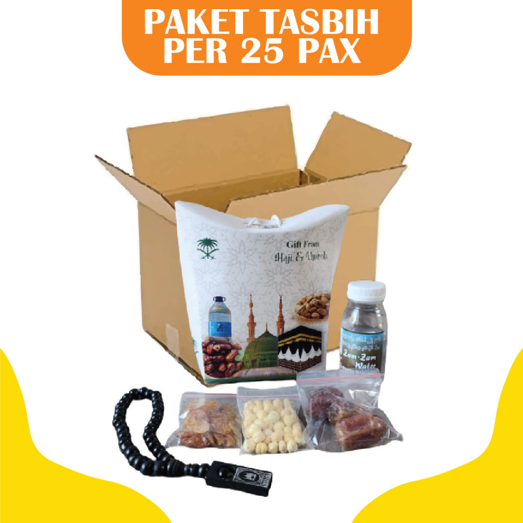 

Paket Oleh-oleh Haji dan Umroh harga Hemat 25 pcs + Tasbih