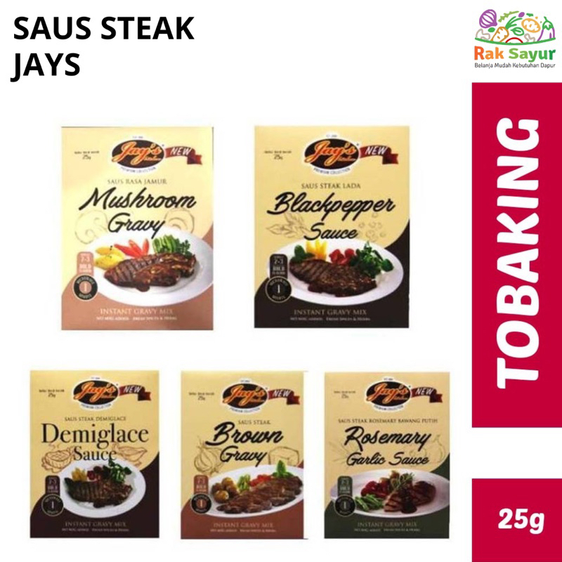 

Saus Steak Jays 25gr Saus Instan untuk Steak Rak Sayur Padang Belanja Murah online