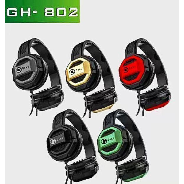 BANDO Headphone GAMING GOKU GH-802 Handset / Headset H/F / HiFi Handsfree Earphone HEANDPHONE BRAND 