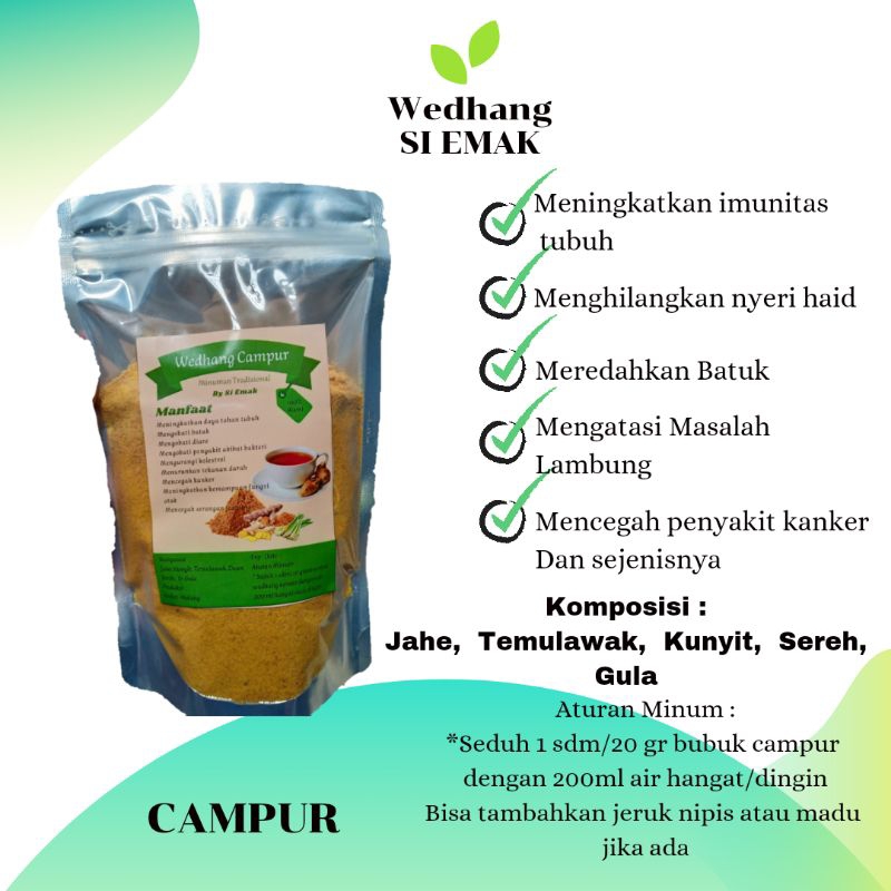 

Minuman Tradisonal/Empon-Empon/Wedhang Campur/Serbuk Kunyit/Jahe/Temulawak