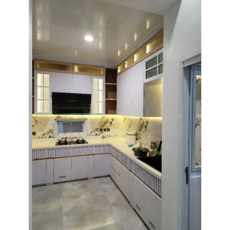 Kitchen Set Minimalis Bahan Pvc Board Anti Rayap Kitchen Set Hpl Kabinet Dapur Lemari Dapur