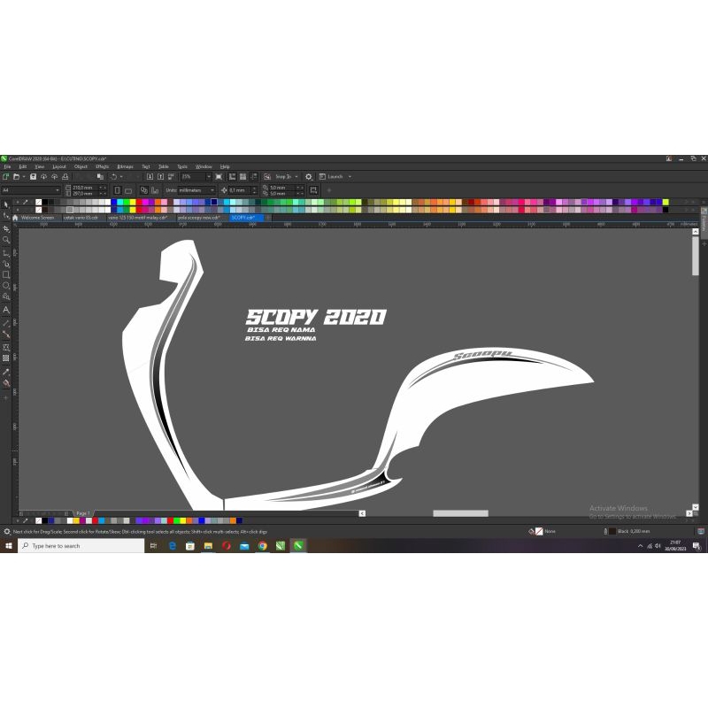 striping scopy custom