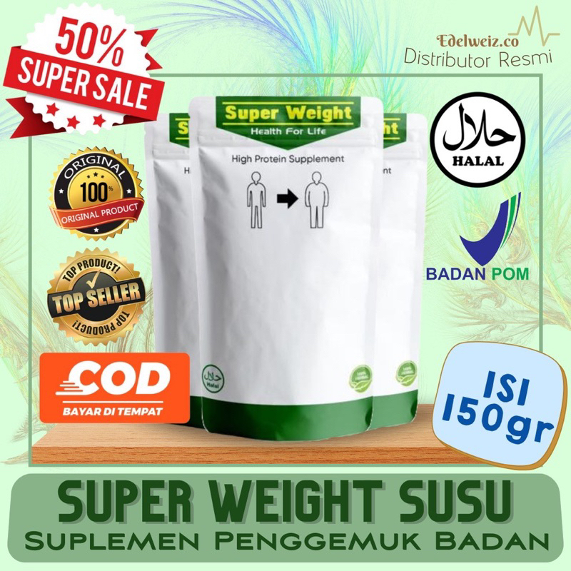 

SUPER WEIGHT SUSU - Suplemen Penambah Berat Badan Tanpa Efek Samping / penambah berat badan pria wanita anak anak / aman dikonsumsi tanpa efek samping