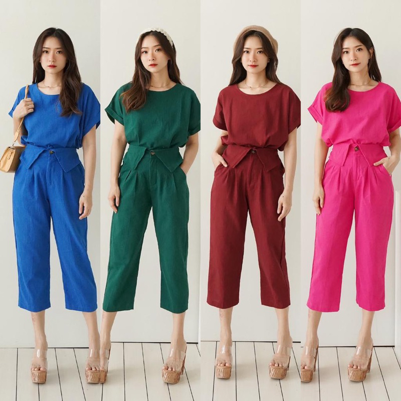 YOONA Lucy Set Linen Crinkle