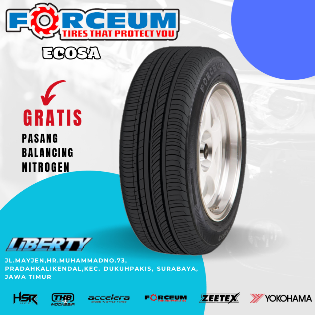 BAN MOBIL STANDAR AVANZA VELOZ RING 15 FORCEUM 185 65 R15 BAN TUBLES