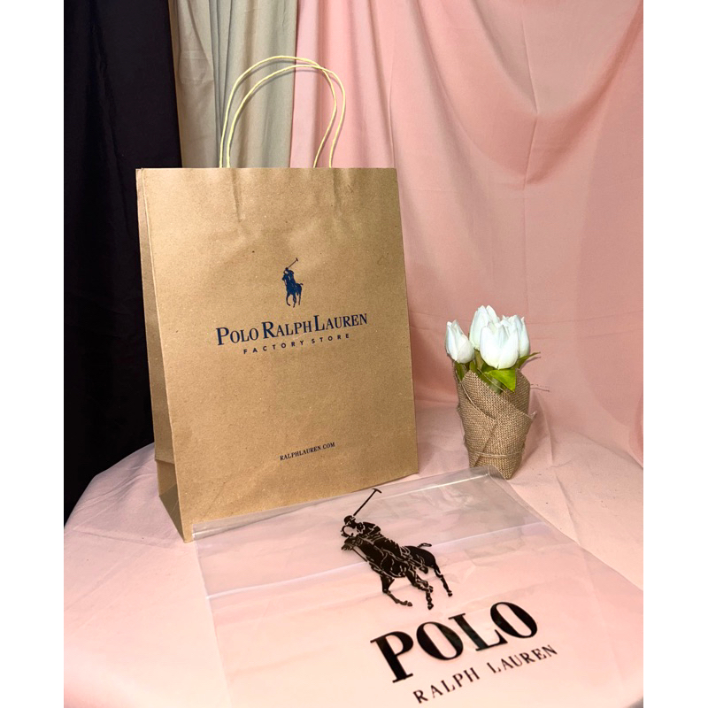 

Paper Bag Polo Ralph Lauren (READY STOCK JKT ) Medium 25x10x32 cm Bungkus Kado Kaos Brand Mall