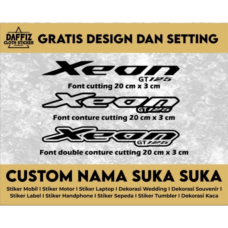 Stiker cutting Xeon 125