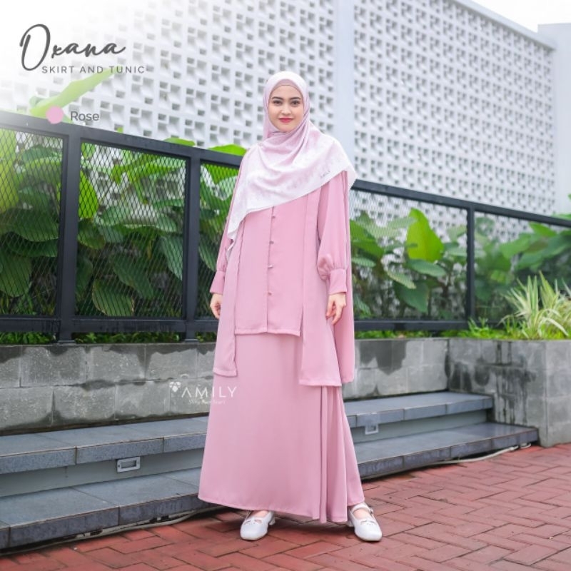 OXANA SKIRT DAN TUNIK BY AMILY HIJAB |SETELAN ROK