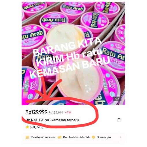 LOTION RATU ARAB kemasan baru FREE MINI GOLD