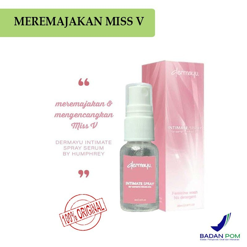 Dermayu Intimate Spray Original BPOM Anti Keputihan Miss V Efek Segar dan Wangi Miss V