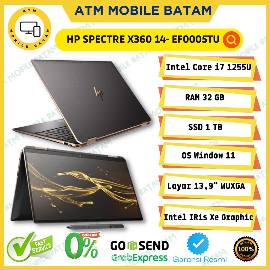 HP Spectre X360 14-EF0005TU i7-1255U-32GB-1TB SSD-Win 11+OHS