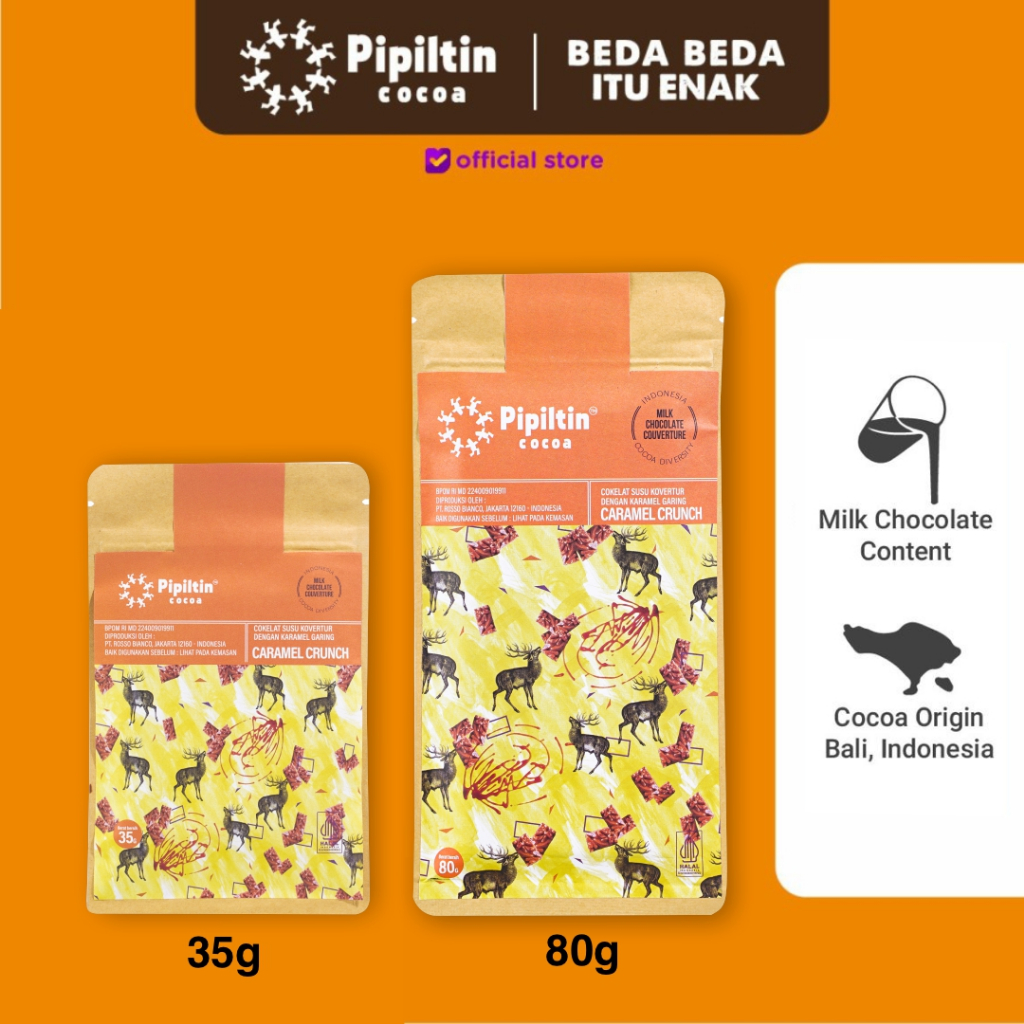 

Pipiltin Cocoa Milk Coklat - Chocolate Bar Caramel Crunch