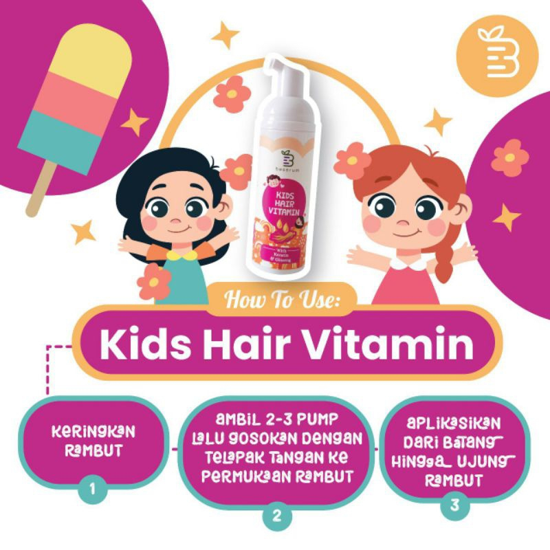 BESERUM Kids Hair Vitamin - Serum Rambut Anak Anti Kusut - Vitamin Rambut Anak