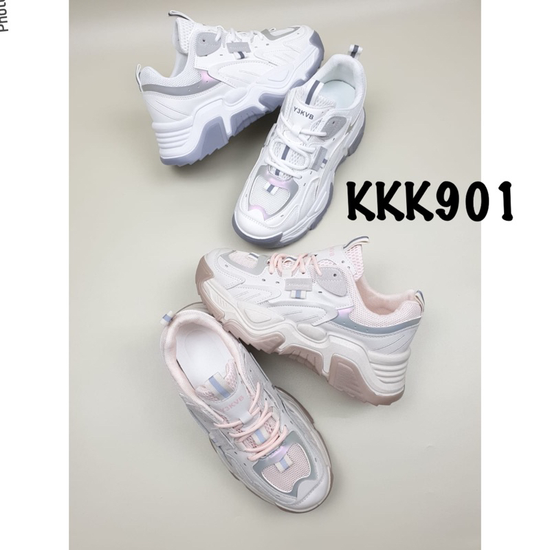 TERMURAH Sepatu Sneaker YC-KKK901 Sol 5cm / Sneakers tali wanita import / Sepatu casual women / Fash