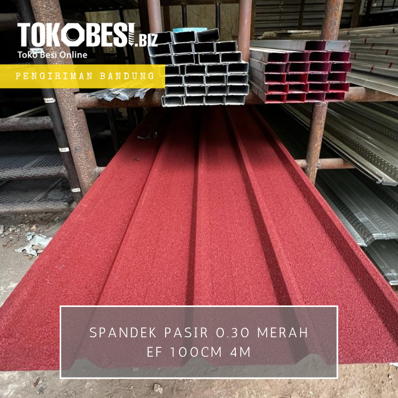 Atap Spandek Pasir Merah 100Cm 4M Bandung