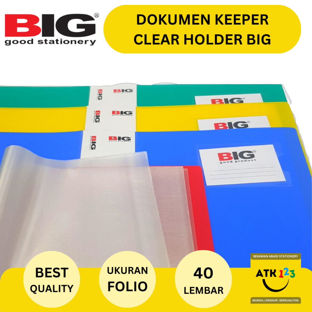 

Map Clear Holder / Document Keeper / Dokument Keeper Folio BIG Isi 40