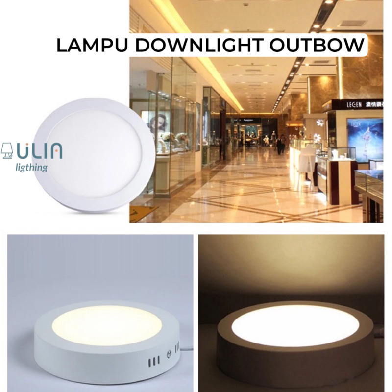 Lampu Downlight 6W Outbow LED Panel BULAT OB 6 Watt Bundar Hias Plafon Dak Cor Outdoor 6Watt D12
