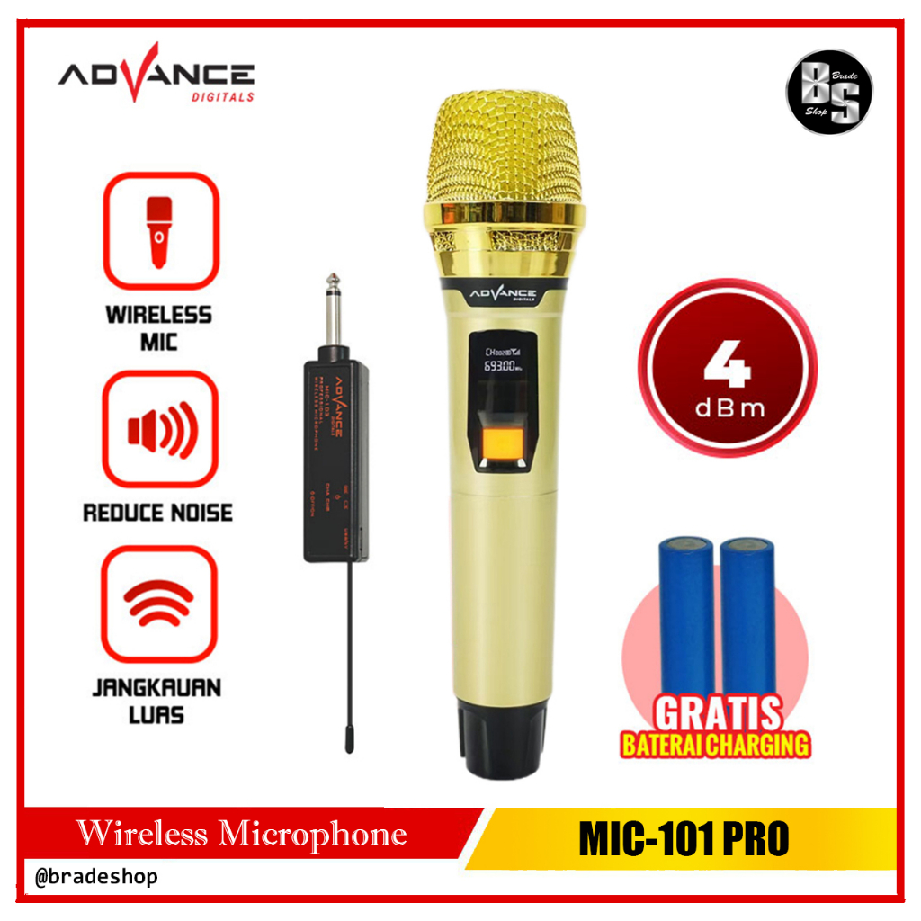 Profesional Microphone Advance Wireless MIC-101 PRO MIC Wireless