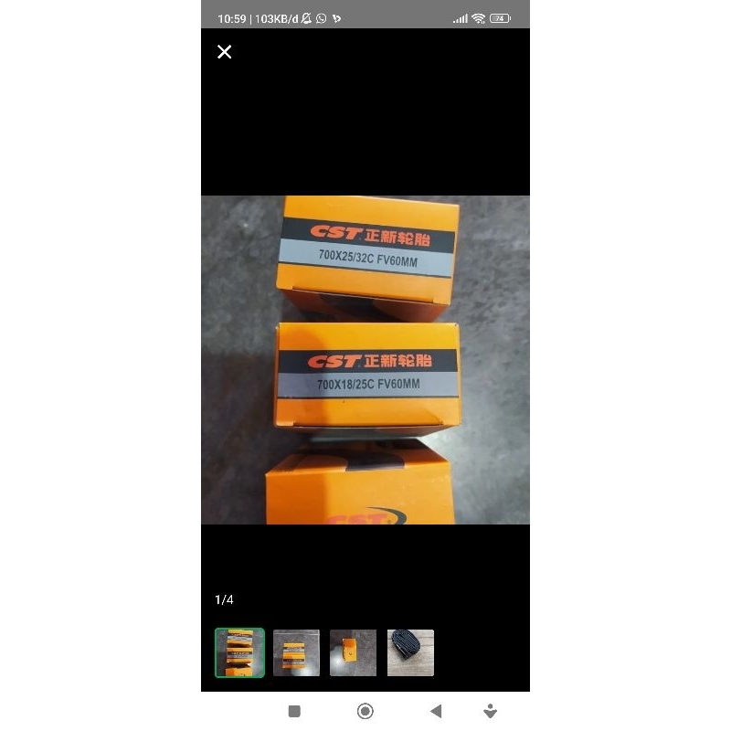 ban dalam roadbike 700c cst