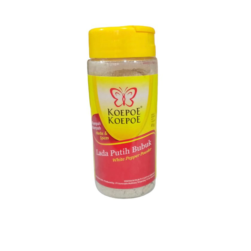 

Lada Putih Bubuk Kupu Kupu / White Pepper Powder Koepoe Koepoe/ Lada bubuk putih