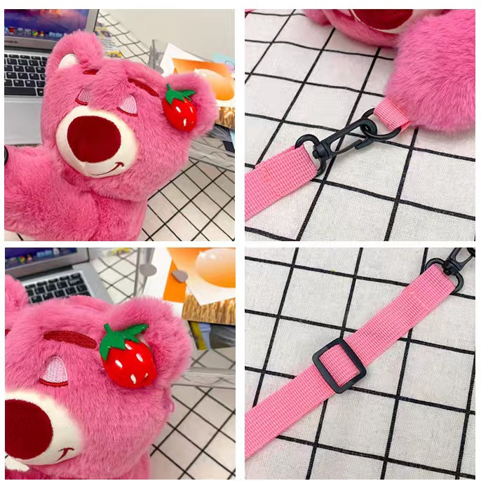 Tas Lotso Tas selempang Sling Bag Fashion Motif Seri Toy Story Lotso Kartun Karakter Hewan Beruang P