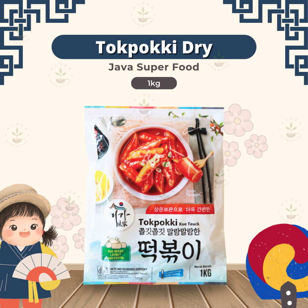 

Java Tokpokki Dry - Kue Teuck - Rice Cake Tteokbokki 1kg - Kue Beras Korea