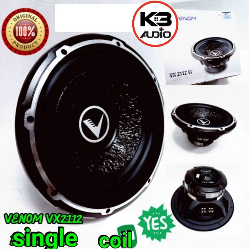 Subwoofer Venom VX2112W VX 2112 W Subwoofer Audio Mobil 12 inch Original Venom