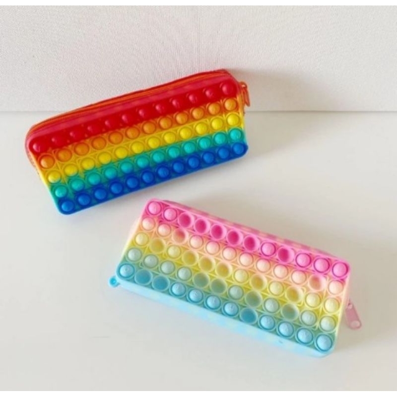 

SJS kotak pensil POP IT 8x19/tempat pensil /pop IT-rainbow