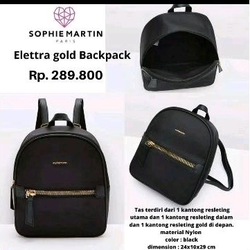 TAS BACKPACK ELETRA GOLD SOPHIE MARTIN