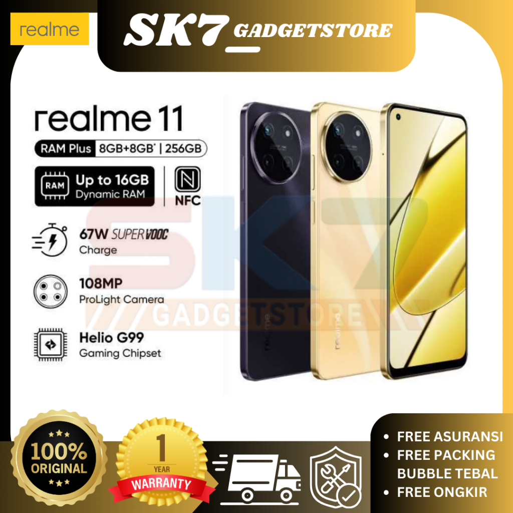 REALME 11 NFC 8/256 RAM 8GB ROM 256GB GARANSI RESMI REALME