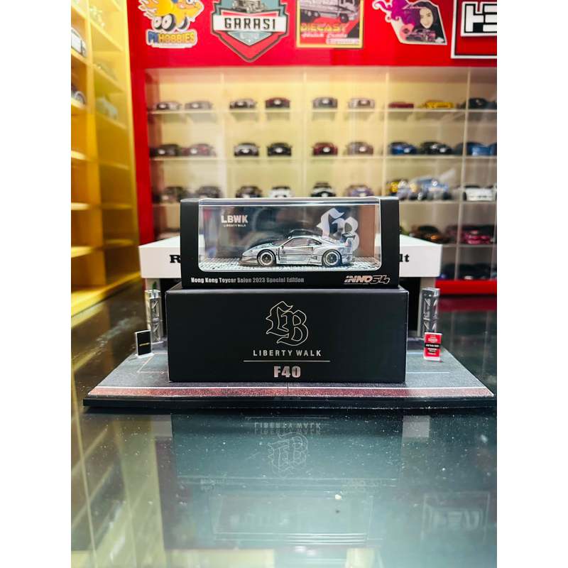 Inno64 Inno CHASE LBWK Ferrari F40 Matte Black Hong Kong Toycar Salon 2023 Special Edition