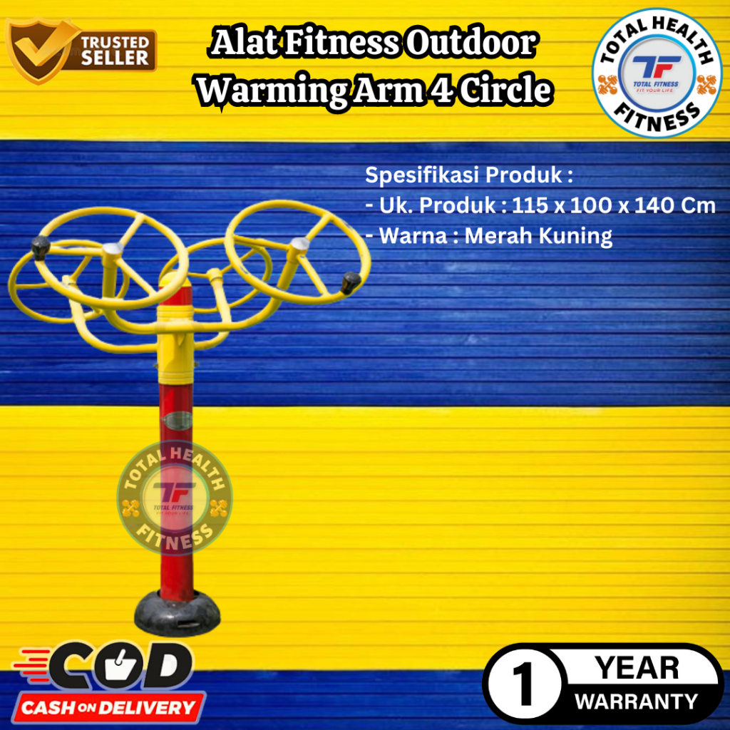 Alat Fitness Outdoor Warming Arm 4 Circle Total Fitness - Alat Olahraga Out Door - Alat Gym Fitness Taman - Alat Olahraga Outdoor