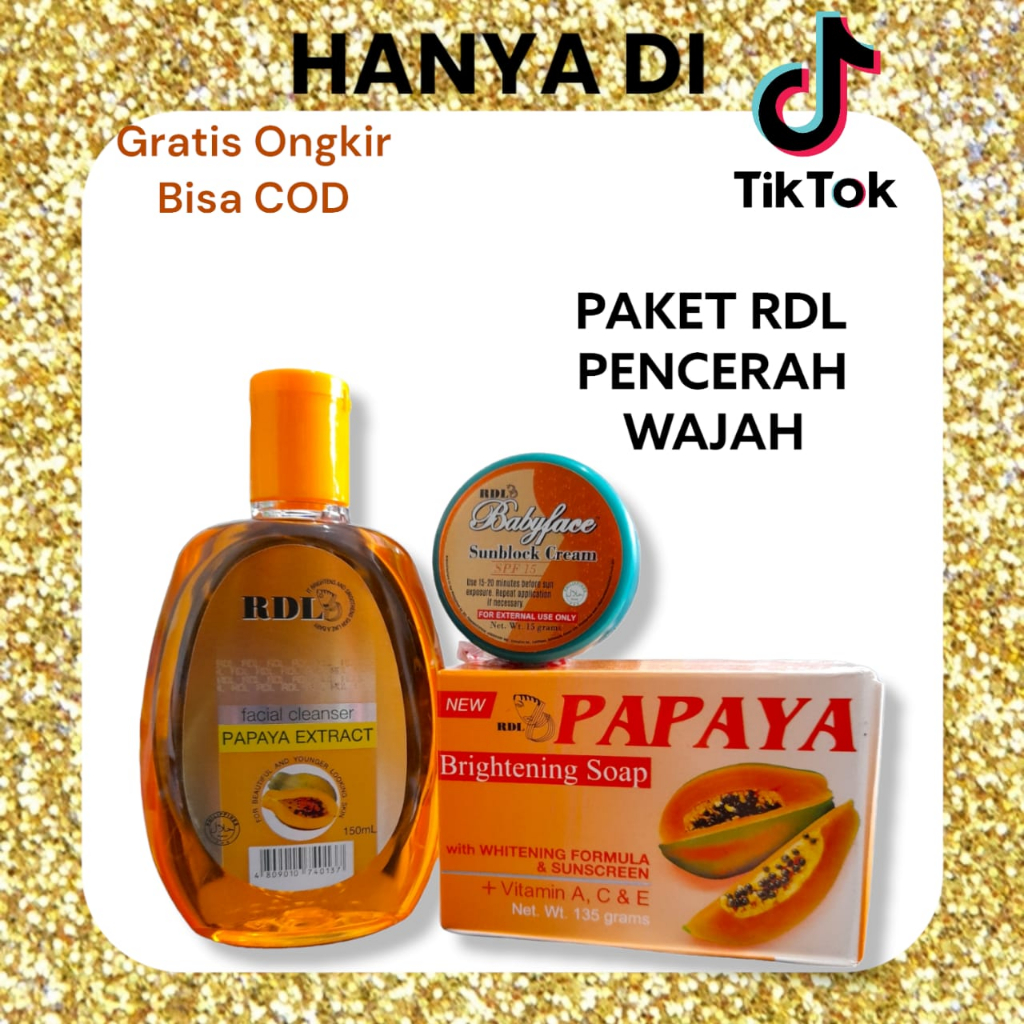 PAKET PENCERAH LEVEL 2 PEPAYA PENCERAH, PENGHILANG FLEK RDL