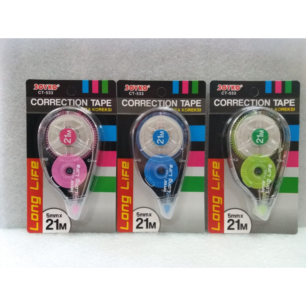 

Correction Pen Tape Kertas 21M - Joyko CT-533 MURAH!