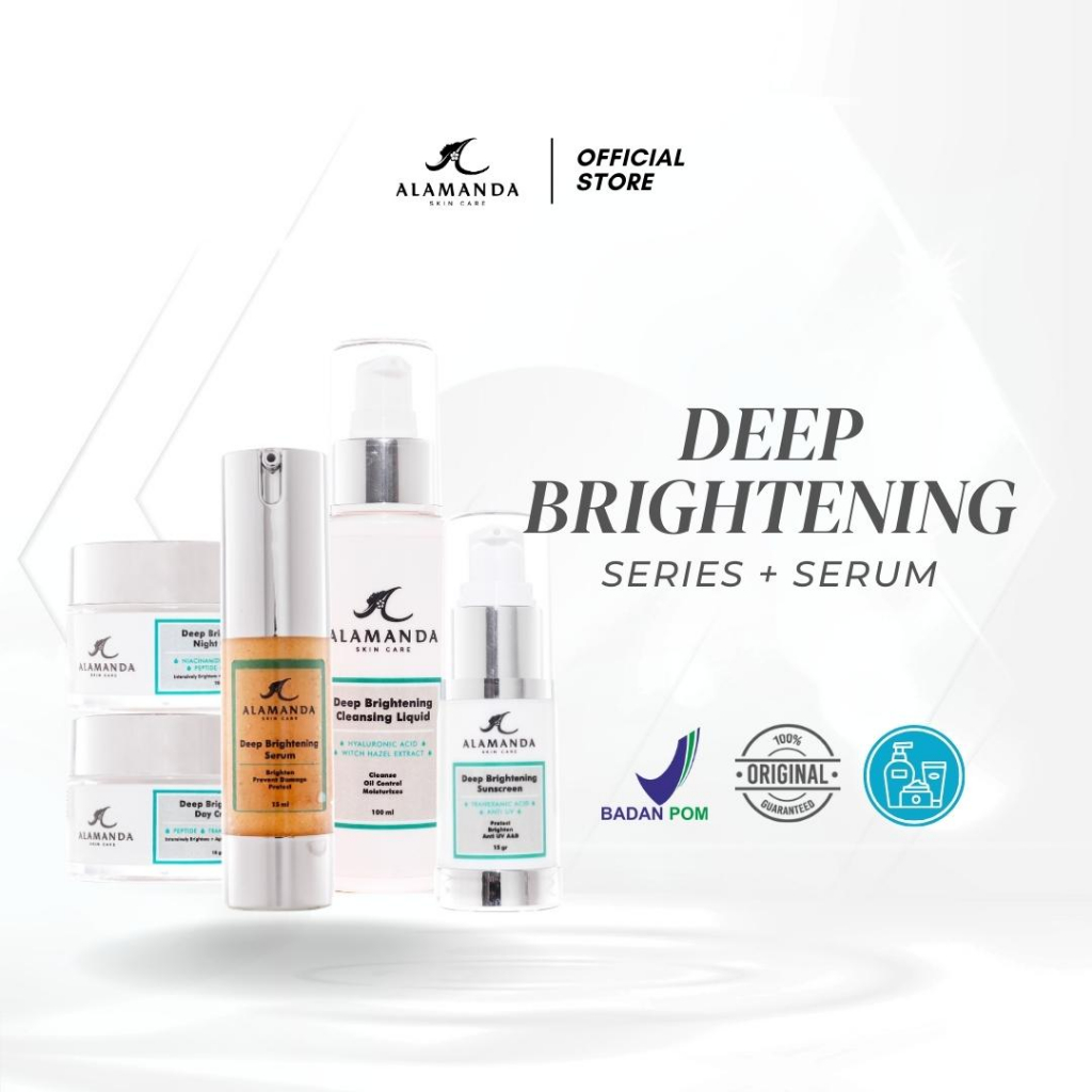 Skincare Set Perawatan Alamanda DEEP Brightening Series PAKET + SERUM