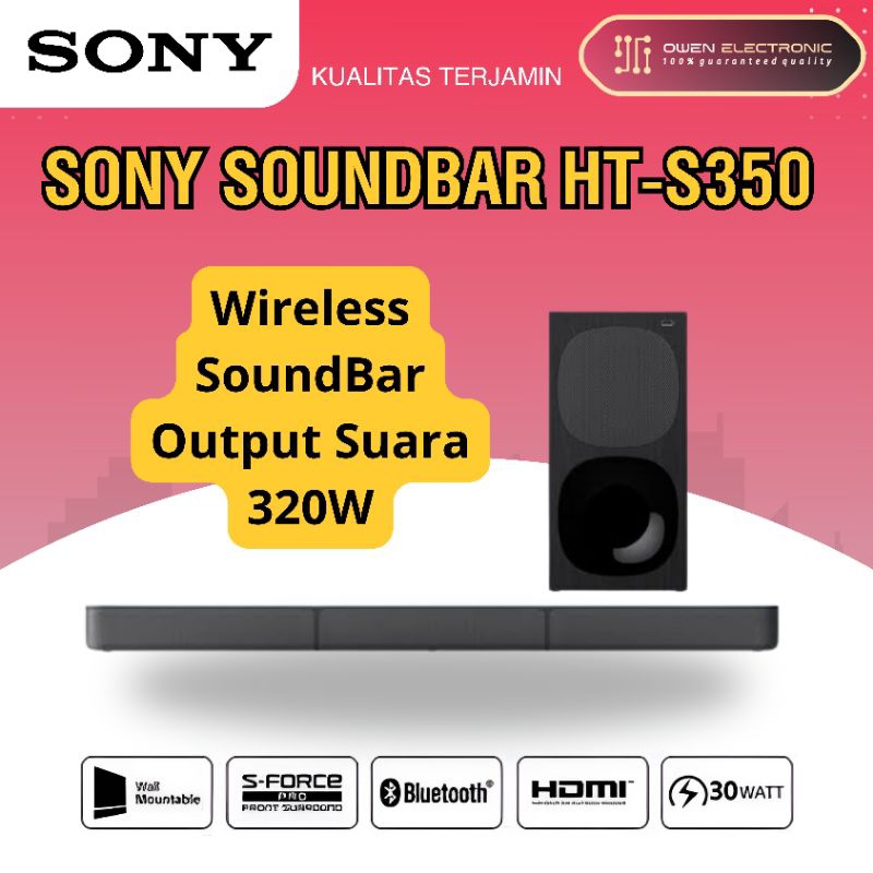 SONY Soundbar HT-S350/HTS350 wireless bluetooth subwoofer RESMI