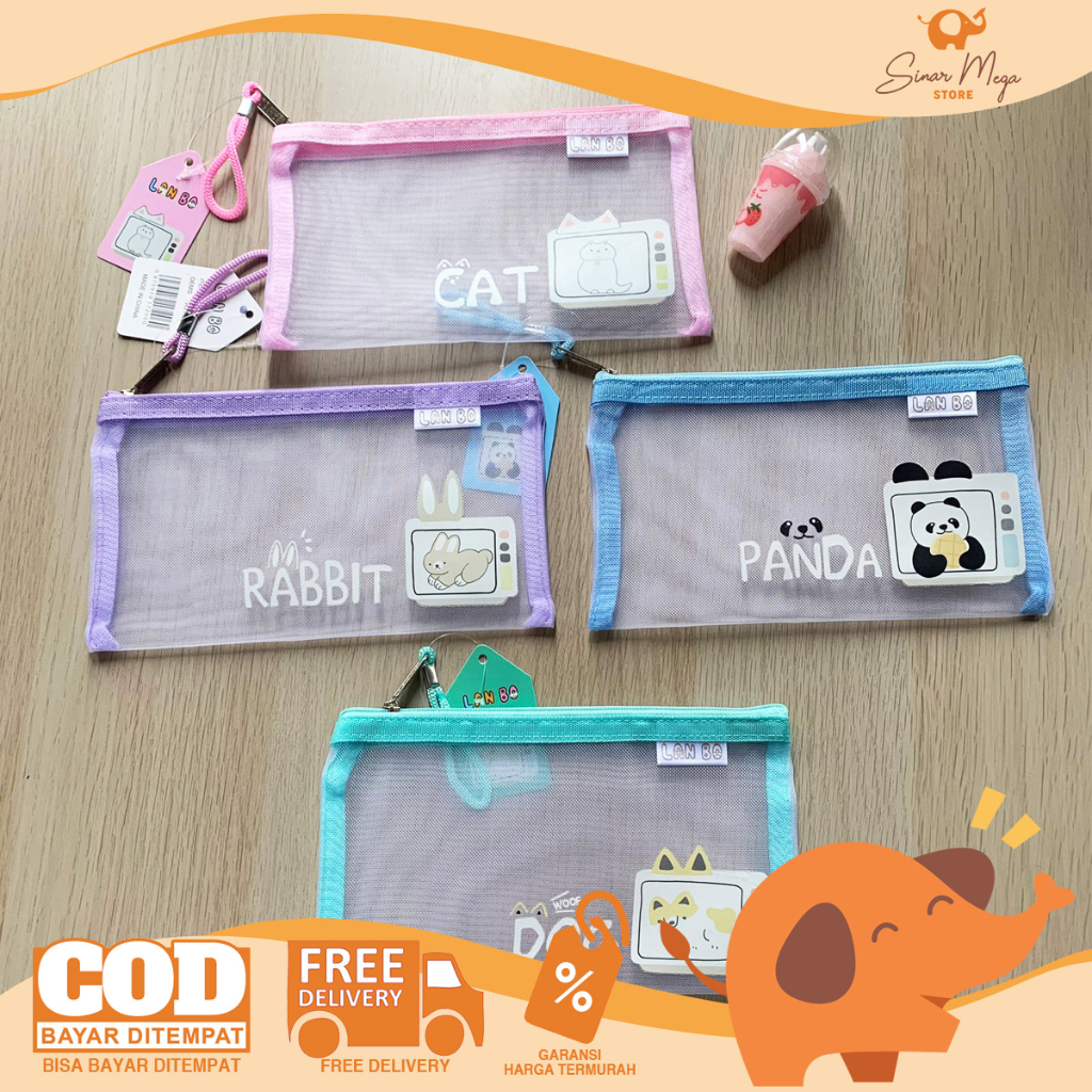 

Pocket File A6 LB-1206 / Pocket Jaring Bahan Mesh Dengan Resleting