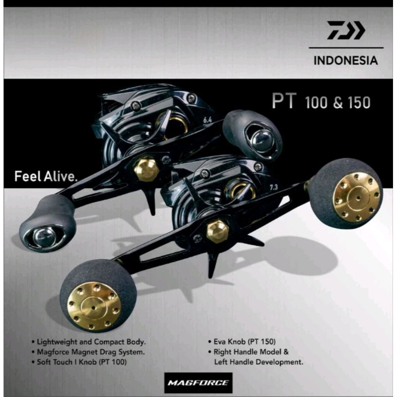 reel bc daiwa pt 150 hL handle kiri