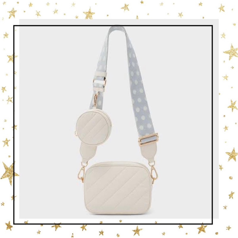 Tas Chailly Panelled Crossbody Bag & Pouch PU Leather Charles n Keith