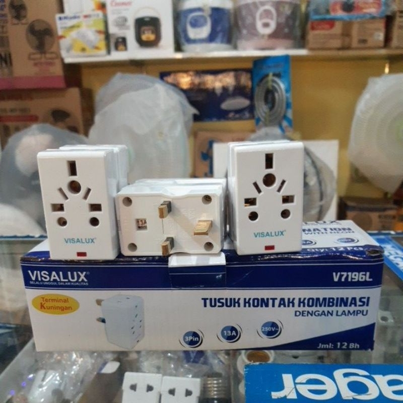 Colokan T visalux serba guna kaki 3 untuk luar negeri
