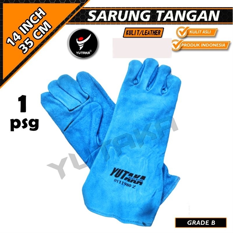 Termurah Sarung Tangan Las Kulit Yutaka / Sarung Tangan Kulit Las/Sarung Tangan Las YUTAKA 14