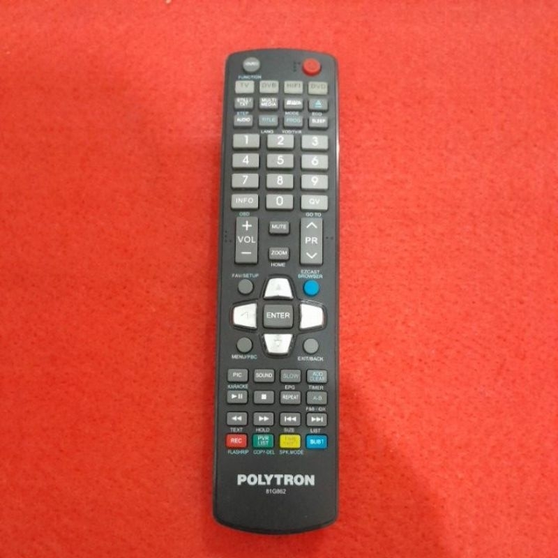 Remote TV DVD Home Theater POLYTRON Original Asli . 81G862 .