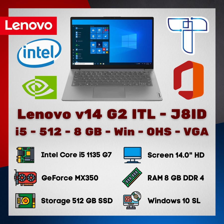 Laptop Notebook Lenovo V14 G2 ITL J9ID - i5 - 512 - 8 - Win - OHS VGA