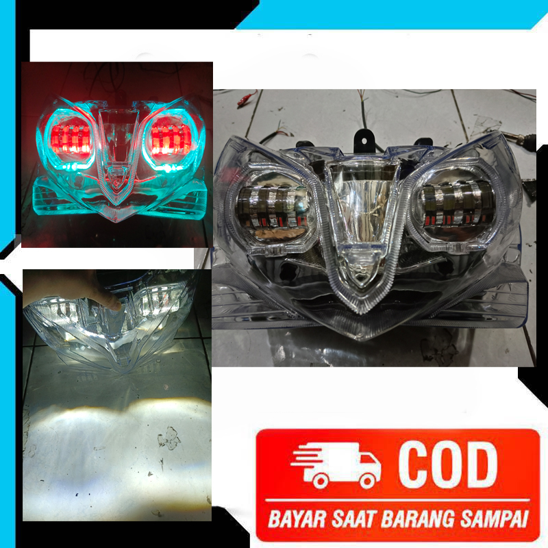 LAMPU DEPAN DAYMAKER BILED MOTOR VARIO TECHNO 125 RETROFIT