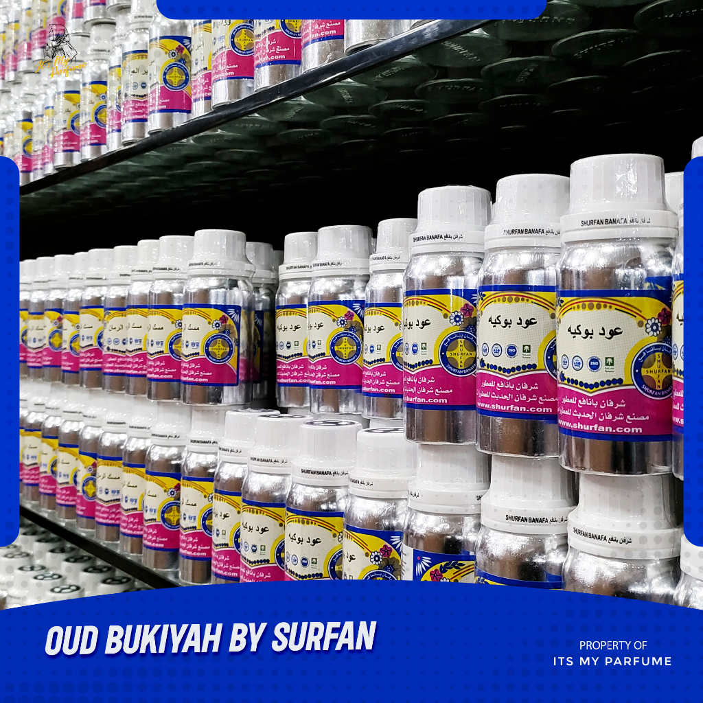 Parfum Arab Oud Bukiyah Original Surfan Bibit 100 Gram Segel Shurfan banafa Segel Original 100ml