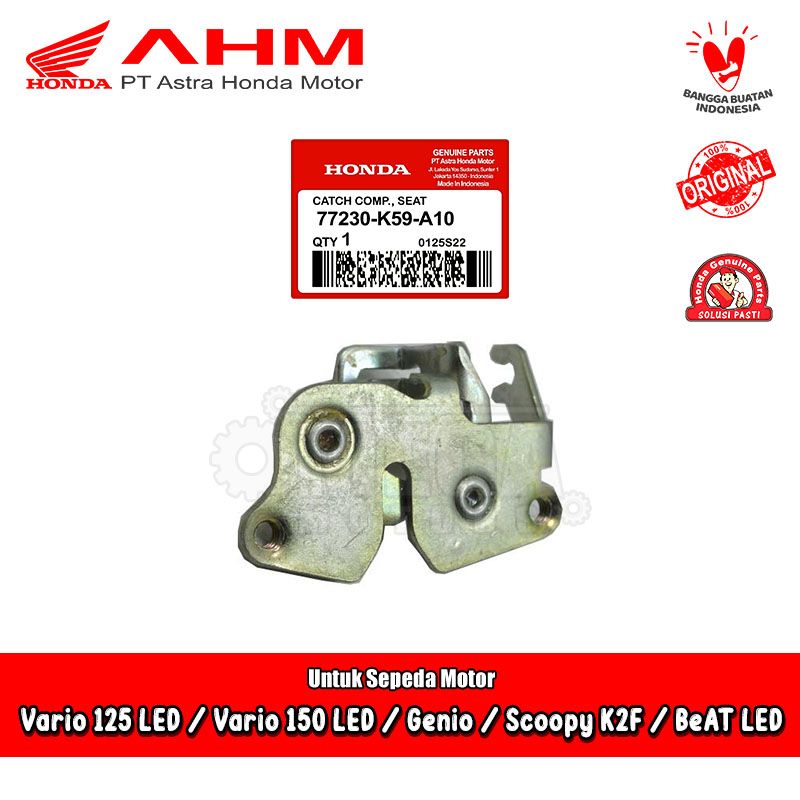 Dudukan Kunci Jok Sadel Honda Genio BeAT Scoopy K2F Vario 125 150 LED Original AHM 77230-K59-A10